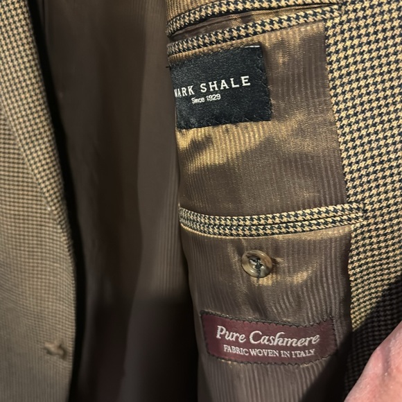 Mark Shale Cashmere Houndstooth Blazer/ Sport Coat -46L - Picture 5 of 7